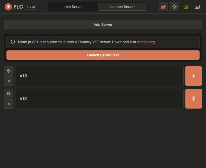 FLC - Launch Server